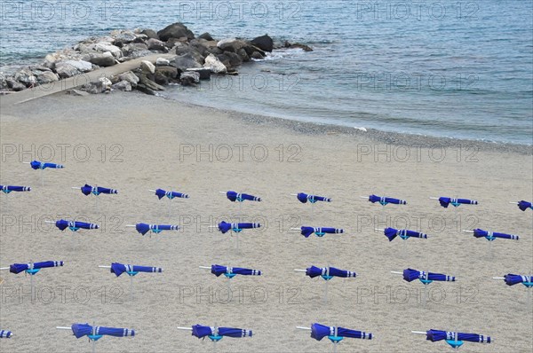 Empty beach in Monterosso al Mare