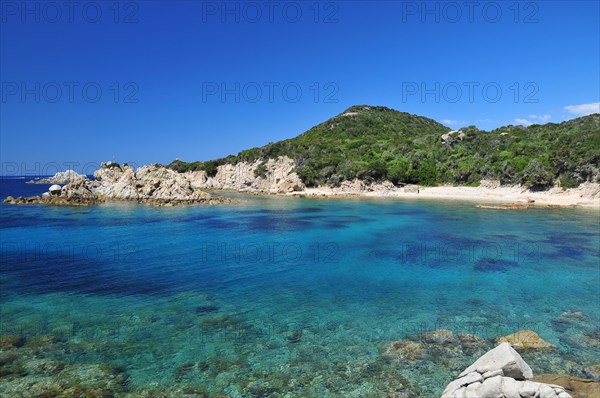 Beach in the Bouche de Bonifacio nature park Park in the south of Corsica