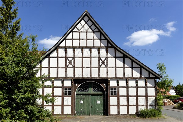 Agriculture building with half-timbered house