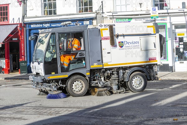 SCARAB Fayat Group street sweeper machine vehicle operated by town council