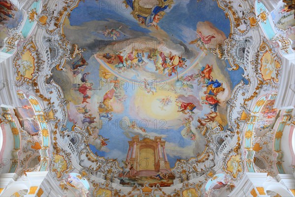 Dome frescoes by Johann Baptist Zimmermann