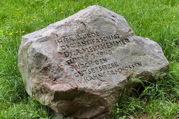 Memorial stone to a murder