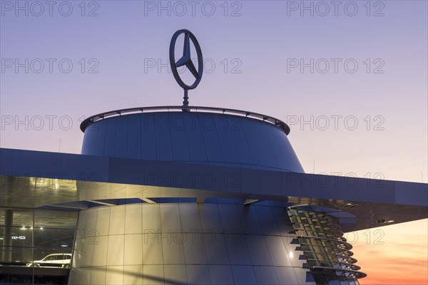 Mercedes star on building of Mercedes Benz branch