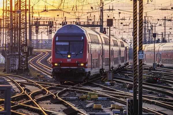 Deutsche Bahn AG regional train at the track apron