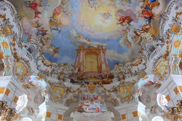 Dome frescoes by Johann Baptist Zimmermann