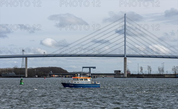 Police boat at the Strelasund crossing in Ruegen