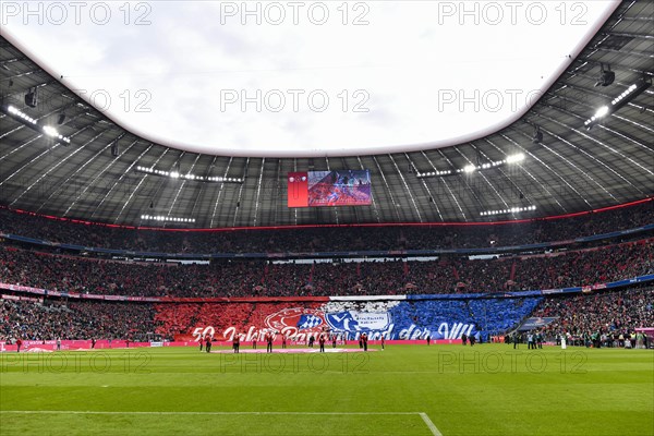 Choreography for the fan friendship between FC Bayern Munich and VfL Bochum 1848 BOC