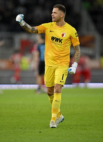 Goal celebration Goalkeeper Rafal Gikiewicz FC Augsburg FCA