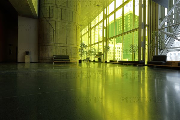 Colorful reflections in the foyer of the Palais des congres de Montreal