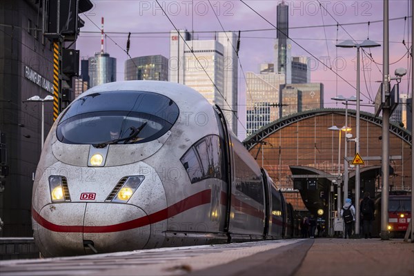 Main station with ICE of Deutsche Bahn AG