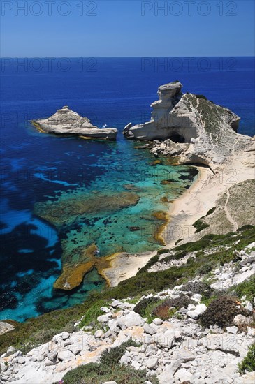 Cape Pertusato in the Bouche de Bonifacio nature park Park