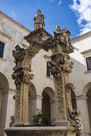 Fountain in the courtyard of the old Celestine Monastery