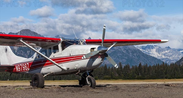 Cessna on the beach in Katmai National Park