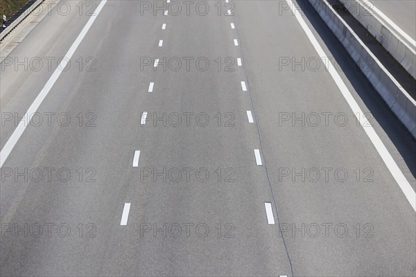Empty motorway A8 without cars and traffic