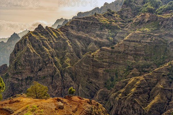 Mountain Landscape Santo Antao Island Cape Verde