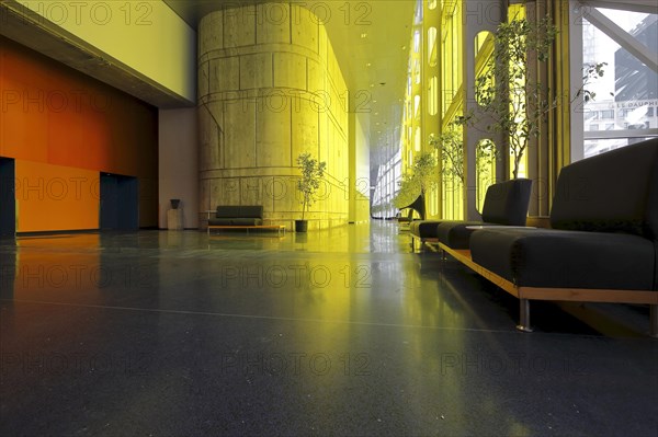 Colorful reflections in the foyer of the Palais des congres de Montreal