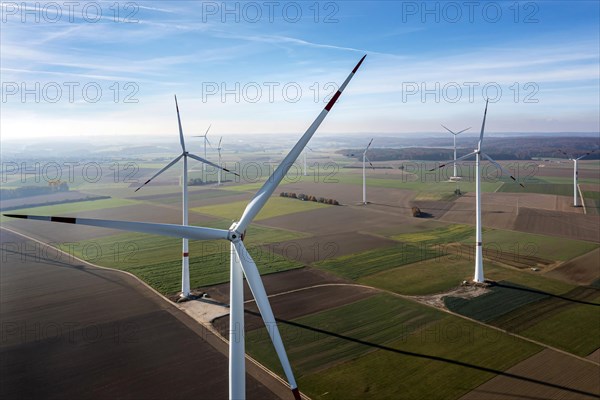 Wind farm on the Swabian Alb near Dornstadt