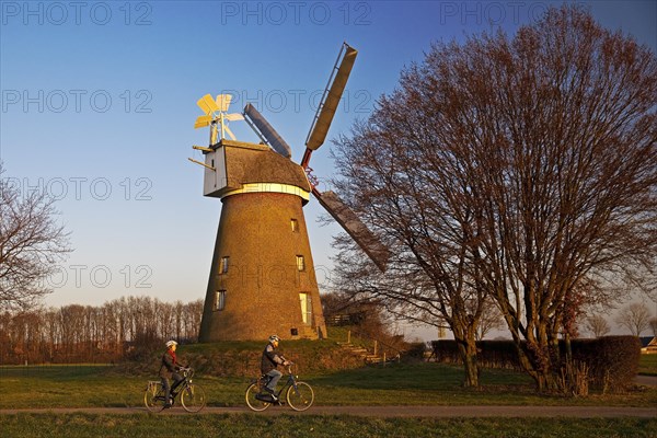 Breber Museum Windmill with cyclists