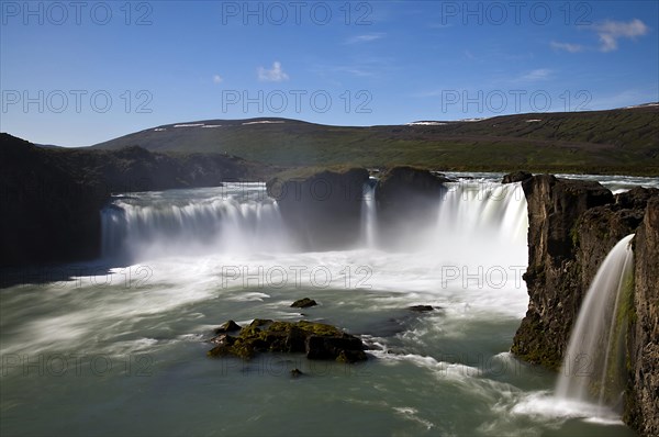 Waterfall Gooafoss by the river Skjalfandafljot