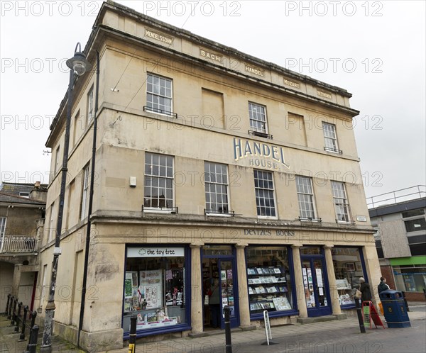 Bookshop in early nineteenth century Handel House listed building