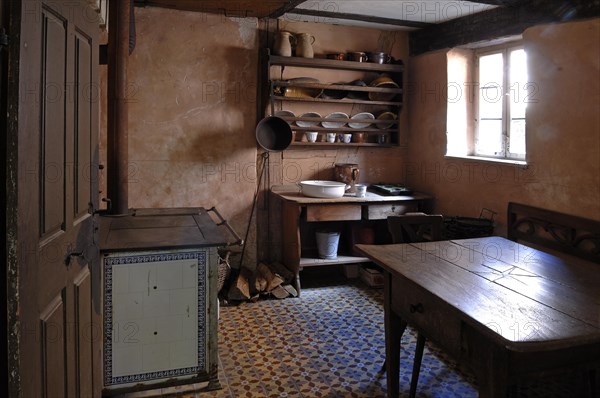 Kitchen around 1900 in the Haeckerhaus built in 1706