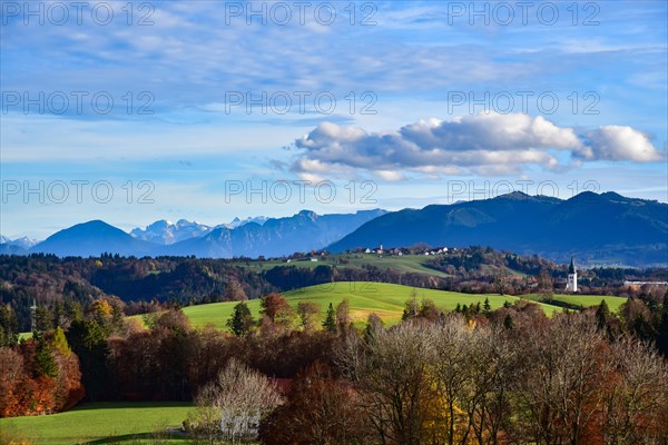 View of the Ammergau Alps
