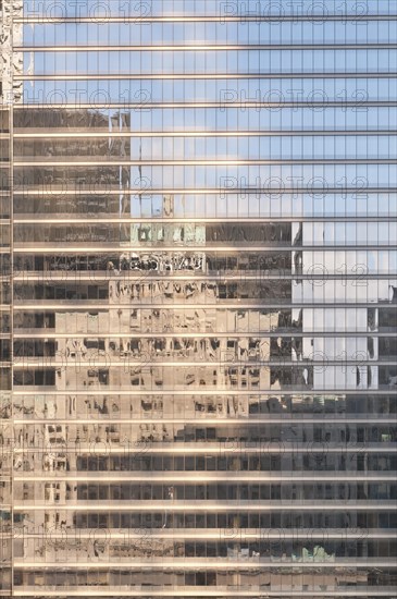 Fairmont Royal York Hotel reflected in Telus Building