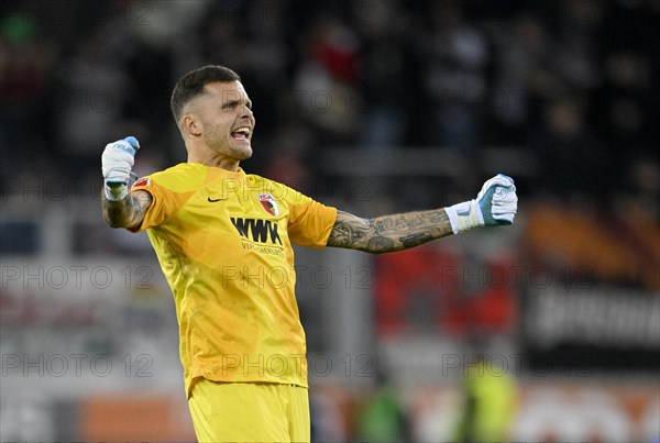 Goal celebration Goalkeeper Rafal Gikiewicz FC Augsburg FCA