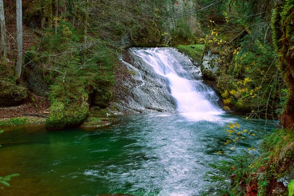 Autumn atmosphere in the Eistobel in the Allgaeu near Isny