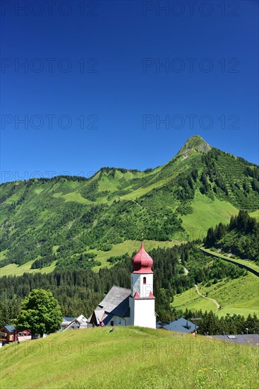 The village church of St. Nikolaus in Damuels