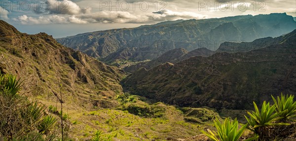 Mountain Landscape Santo Antao Island Cape Verde