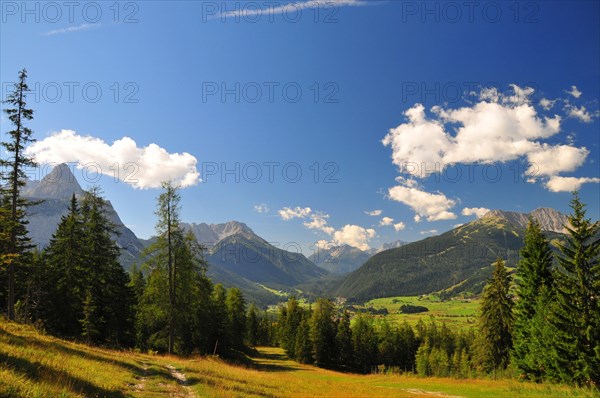 View from the Gamsalm in Ehrwald towards Lermoos