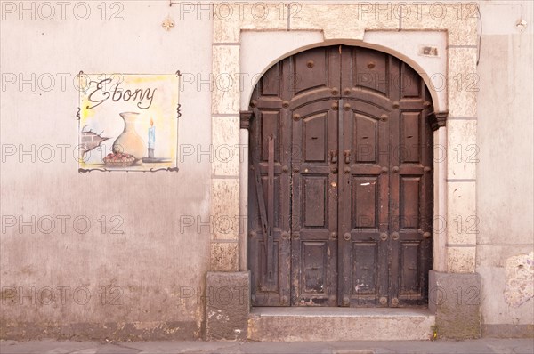 Doorway and Ebony sign