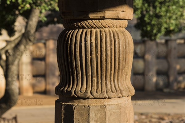 Detailed carving of Temple 17 pillars