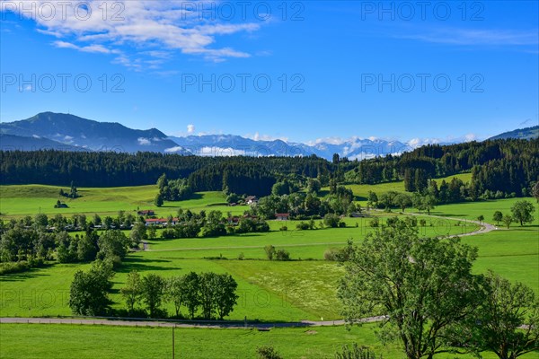 View from Niedersonthofen into the Oberstdorf mountains