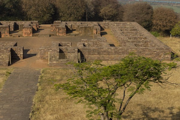 Monastery 51. Buddhist Monuments at Sanchi. UNESCO World Heritage Site. Sanchi