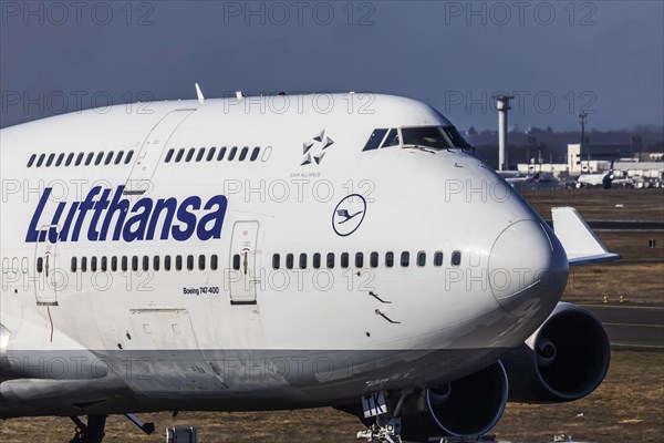 Fraport Airport with aircraft of the type Boeing 747