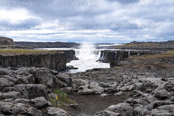 The Selfoss waterfall on the Jakulsa a Fjallum river in the north of Iceland