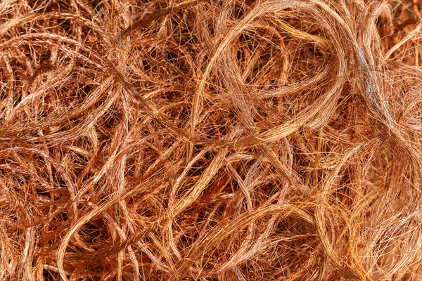 Red metal copper wire scrap materials recycling of waste from manual wire tearing