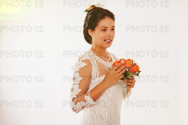 Bride with bouquet