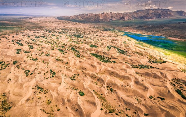 Sand river in the south of Bulgan province