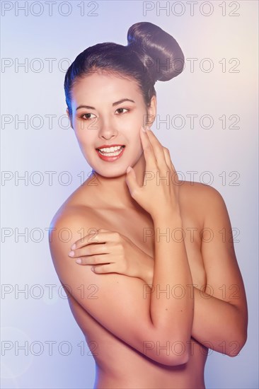Young woman with bun