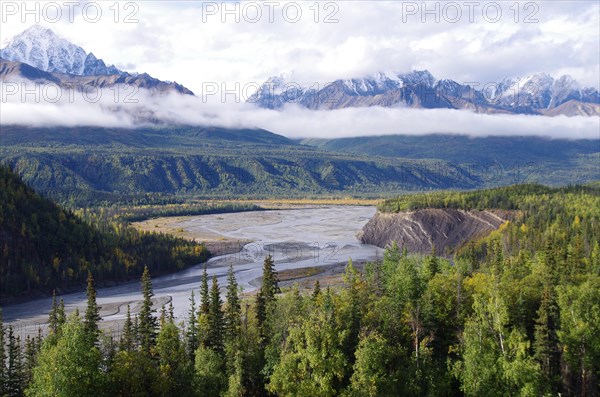 Riverbed of the Matanuska Glacier on Highway 1 near Palmer