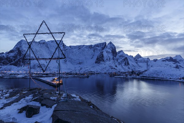 Fjord landscape in winter