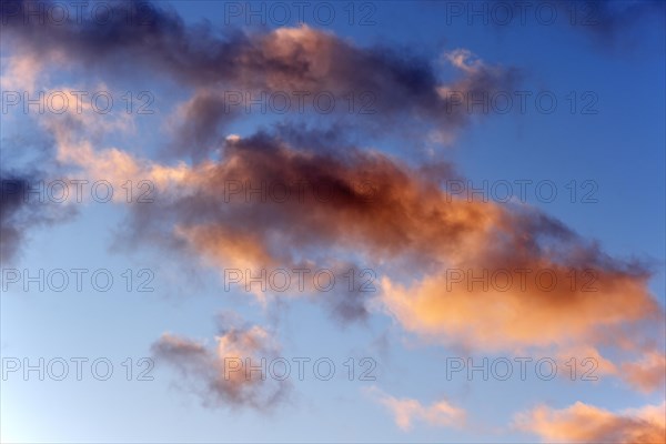 Dramatic evening sky with clouds at sunset