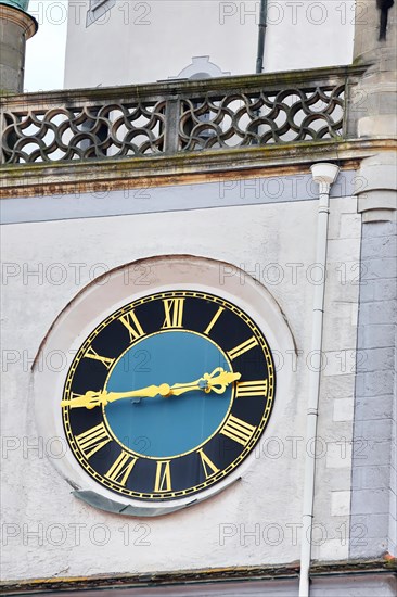 The church clock is a historical sight in the city of Ravensburg. Ravensburg