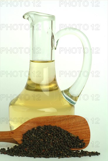 Rapeseed oil in a carafe with rapeseed