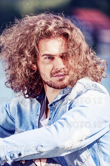 Man with curly hair