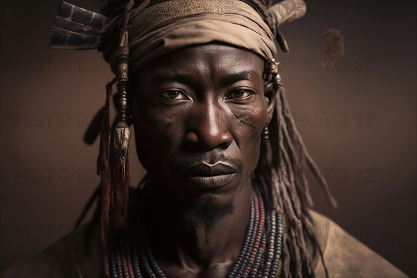 Portrait of Dogon tribe man