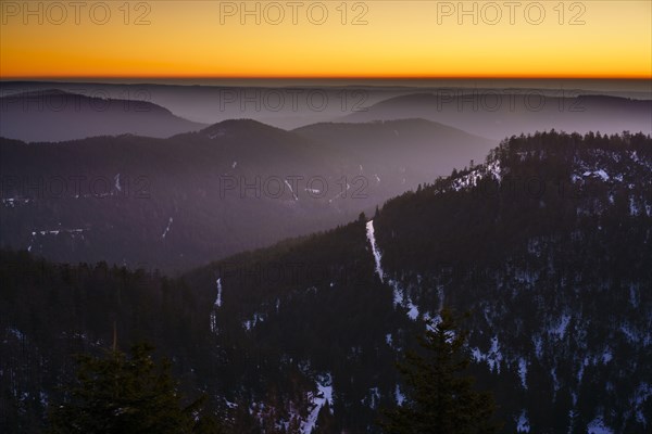 Morning atmosphere on the Hornisgrinde in winter